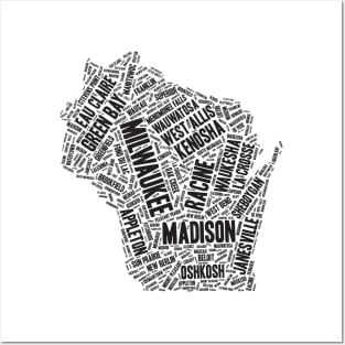 Wisconsin Home Cities Posters and Art